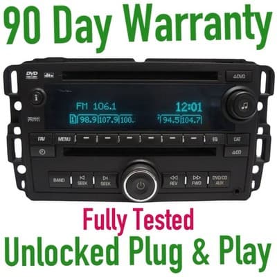 Unlocked GMC CHEVY BUICK Acadia OEM Stereo AM FM AUX CD DVD Player 22754031 - Image 1