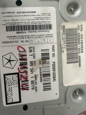 2013 - 2015 CHRYSLER DODGE OEM Navigation Radio RB5 HDD CD MP3 Player 05091038AI - Thumbnail 5