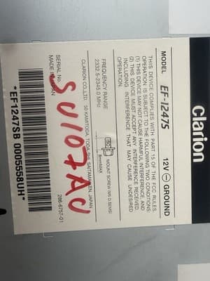 CLARION EF-1247S SATELLITE RADIO MODULE, EF-1247S , EF-12475 SU107AU OEM - Thumbnail 4