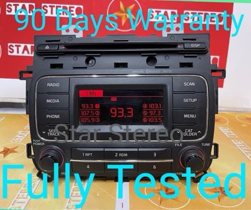 2014 - 2016 Kia Forte OEM Single CD AM FM SAT Bluetooth Radio Receiver KI110BU - Image 1
