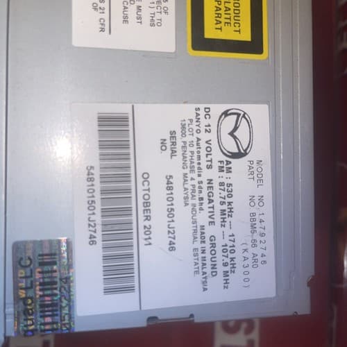 2011 11 Mazda 3 Mazda3 Radio AM/FM CD Player Receiver Unit BBM5-66-AR0 OEM MA11A - Thumbnail 7
