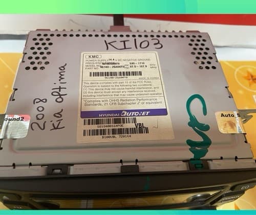 2006 2007 2008 KIA OPTIMA AM/FM RADIO RECIEVER OEM 961402G600T0 KI103U - Thumbnail 4