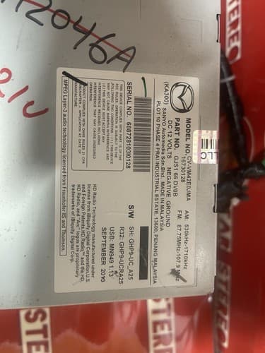 2014 - 2016 Mazda 6 OEM AM FM Radio CD Player Touchscreen Navigation Receiver - Thumbnail 7