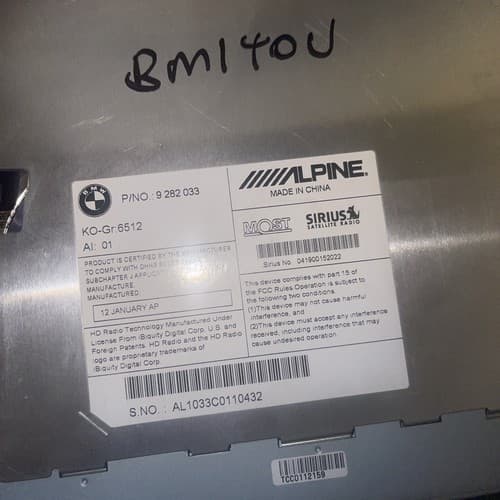 2010 2011 2012 BMW 530i Radio Stereo CD Player Receiver 9 282 033 RL BM140U - Thumbnail 6