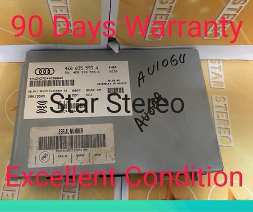 Audi A6 A8 XM SiriusXM satellite radio tuner receiver 4E0-035-593A AU106U - Image 1