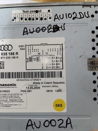 AUDI A4 A5 Q5 S4 OEM Concert Am/Fm Satellite Radio Bluetooth CD Player AU102DU - Thumbnail 4