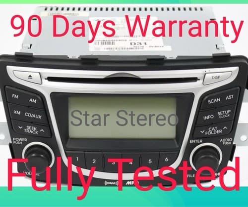 2014 Hyundai Accent AM FM MP3 XM Radio with Single Disc CD Player 96170-1R1004X - Image 1