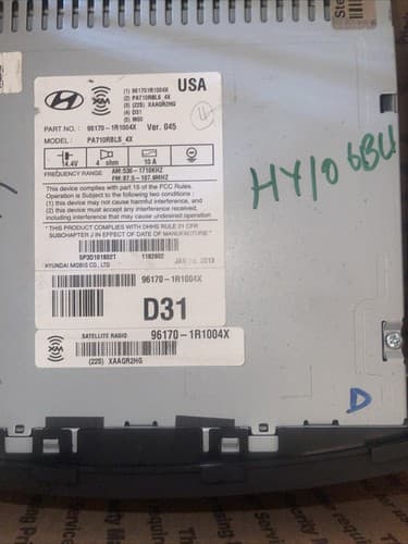 2014 Hyundai Accent AM FM MP3 XM Radio with Single Disc CD Player 96170-1R1004X - Thumbnail 4