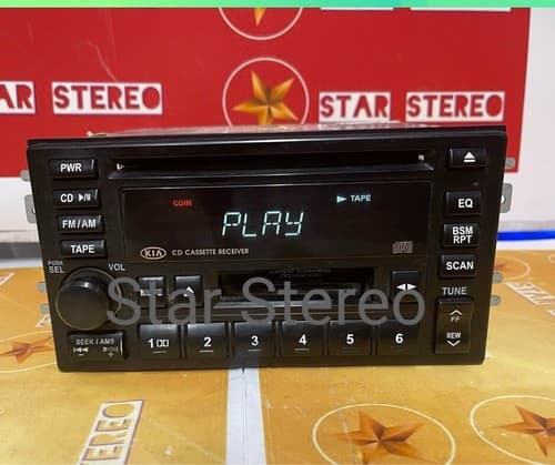 2002-2005 Kia Sedona CD Tape Player AM FM Radio Stereo P/N 1K5LC 66 860 KI111BU - Thumbnail 2