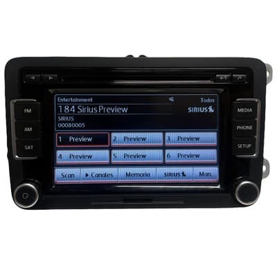 2010-2012 Jetta Passat Golf GTI EOS Beetle Bug Radio 6 CD Player 1K0 035 180 AF - Thumbnail 4