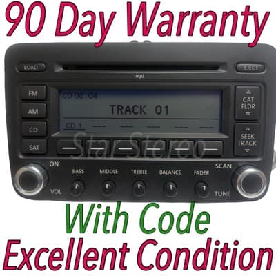 2009-2017 Volkswagen Golf Jetta AMFM Radio 6 Disc MP3 3C8 035 180 A OEM VW142U - Image 1