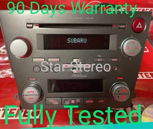 07 08 09 SUBARU Legacy Outback Premium Radio 6 Disc MP3 WMA CD Player SU123AU - Image 1