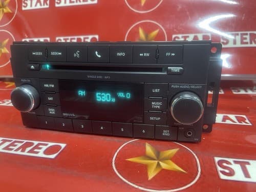 DODGE Dakota RAM Caliber JEEP Wrangler Radio RES CD Player Sirius AUX MP3 CH106U - Thumbnail 3