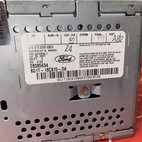 2008-09 Ford Taurus Mercury Sable Audiophile AMFM 6 CD 8G1T-18C815-DA FO118U - Thumbnail 3