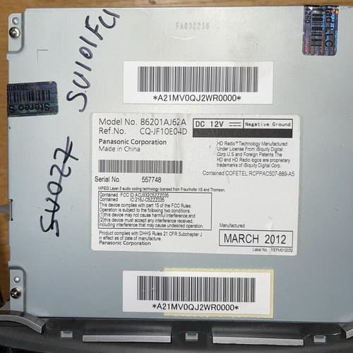 Subaru Legacy Outback Radio HD Satellite AUX Cd Player MP3 WMA PE627U1 SU101FU - Thumbnail 7