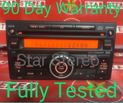 2011 NISSAN VERSA radio receiver AM-FM-6CD AUX 28185 ZW81D CY05E NI205U - Image 1