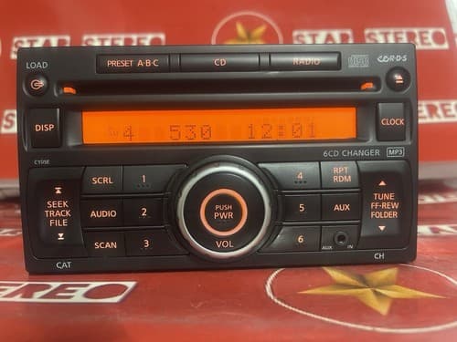 2011 NISSAN VERSA radio receiver AM-FM-6CD AUX 28185 ZW81D CY05E NI205U - Thumbnail 6