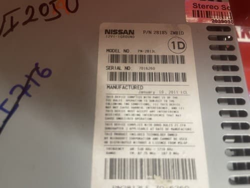 2011 NISSAN VERSA radio receiver AM-FM-6CD AUX 28185 ZW81D CY05E NI205U - Thumbnail 7