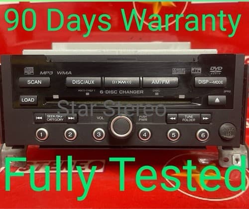 Acura RDX 07-09 Radio XM AM/FM MP3 WMA AUDIO DVD 39101-STK-A112 -M1 AC109U - Image 1