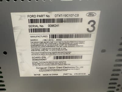 2013 LINCOLN MKX RADIO AM FM RECEIVER MP3 CD PLAYER DT4T-19C107-CB OEM FO371U - Thumbnail 5