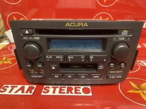 01 02 03 04 Acura MDX AM FM cassette CD receiver OEM 39101-S3V-A050-M1 AC112U - Thumbnail 2