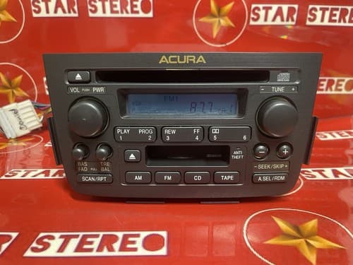 01 02 03 04 Acura MDX AM FM cassette CD receiver OEM 39101-S3V-A050-M1 AC112U - Thumbnail 4