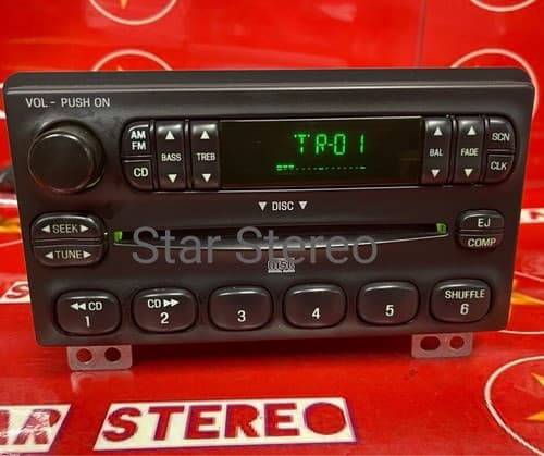 2002-2005 Ford Explorer XLT XLS Single CD AM FM 4L2T-18C815-EA OEM FO137U - Thumbnail 2