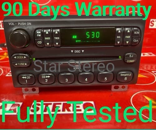 2002-2005 Ford Explorer XLT XLS Single CD AM FM 4L2T-18C815-EA OEM FO137U - Image 1