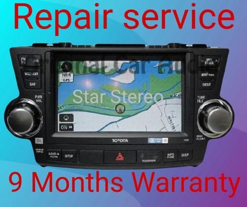 REPAIR YOUR 2008 - 2013 Toyota Highlander OEM Navigation GPS Screen Repair ONLY - Image 1