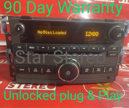 UNLOCKED 09 Saturn Aura AM FM Radio Cd Player Aux Input 25833954 GM136U - Image 1