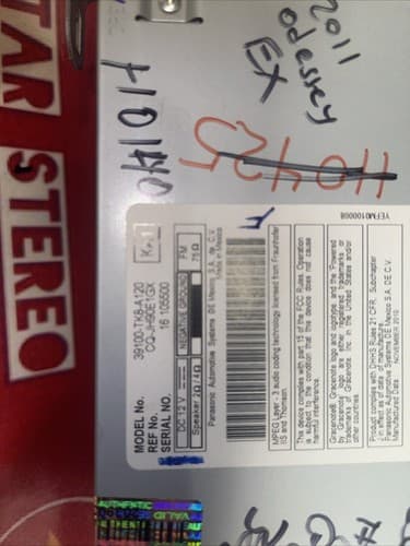 2011 Honda Odyssey AM FM Radio CD MP3 Player 39100-TK8-A120 OPT 1XU0 HO141U - Thumbnail 4