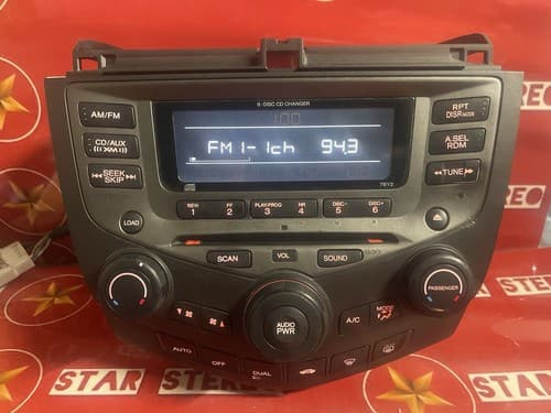 HONDA Accord OEM Factory Stereo Radio Stereo AUX 6 CD Player 7BY1 HO140U - Thumbnail 4