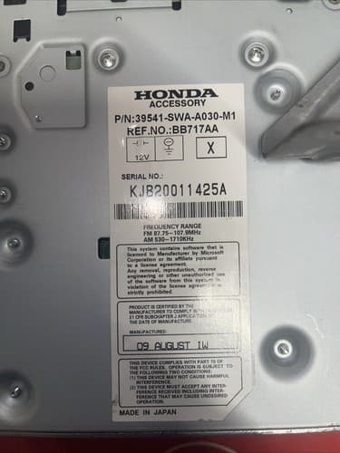 Honda CRV CR-V Navigation Radio GPS XM CD MP3 Player Disc Changer 2AN0 OEM HO138 - Thumbnail 8