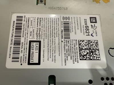 2014 CHEVY EQUINOX CRUZE AM/FM CD MYLINK RDO OPT UFU OEM 23206821 OEM GM180U - Thumbnail 5