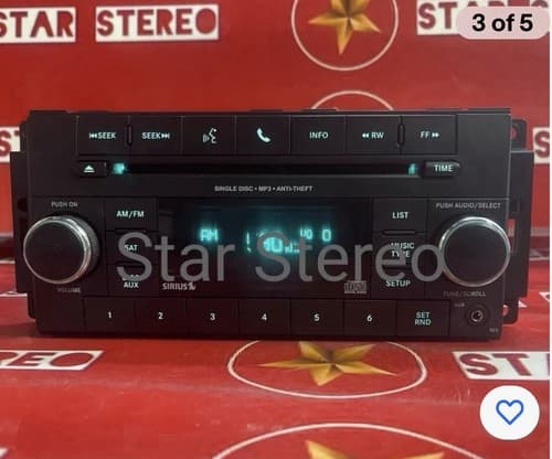 2007-2011 JEEP DODGE CHRYSLER Radio MP3 CD Player Sirius RES OEM P05091117AC - Thumbnail 3