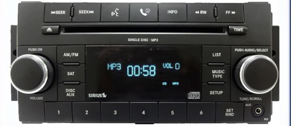 2007 - 2011 Jeep Dodge Chrysler RAM RES Radio UConnect CD Player AUX CH102AU - Thumbnail 3