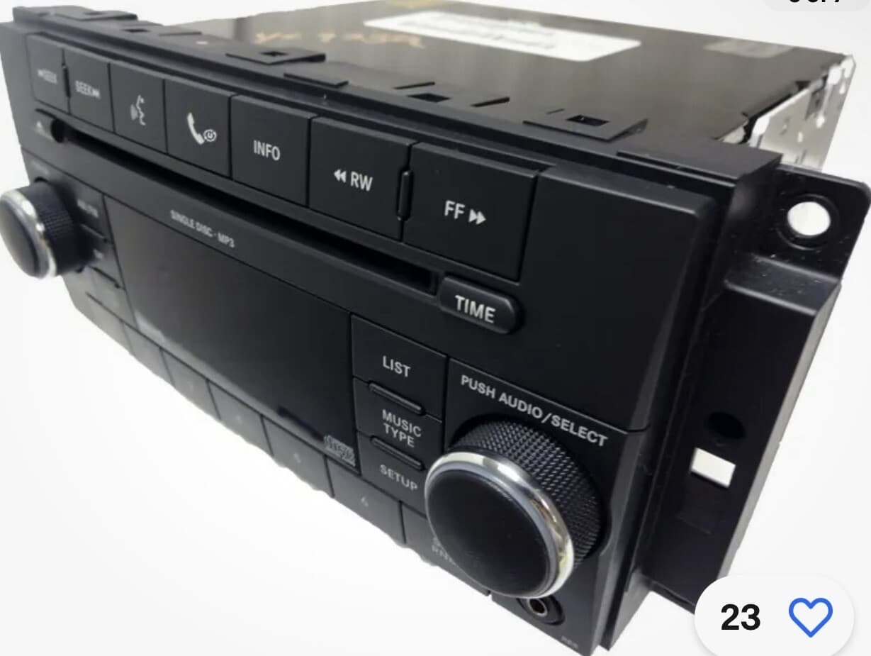 2007 - 2011 Jeep Dodge Chrysler RAM RES Radio UConnect CD Player AUX CH102AU - Thumbnail 4
