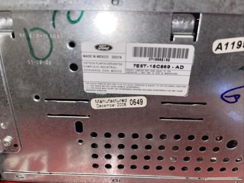 7E5T18C869AD FORD AM/FM CD 7E5T-18C869-AD FUSION ZEPHYR 7E5T1-8C869-AD FO168U - Thumbnail 7