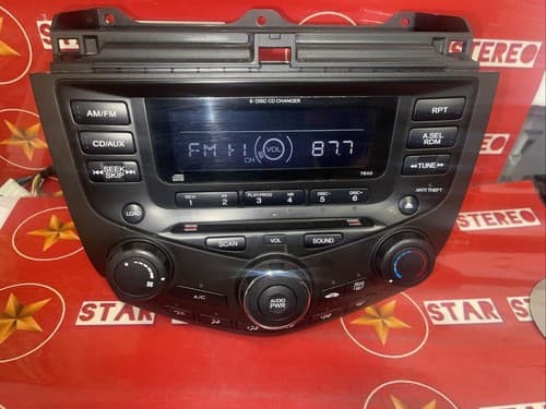 03 04 05 06 07 HONDA Accord Radio Stereo 6 Disc CD Player 7BX0 Coupe EX HO144U - Thumbnail 2