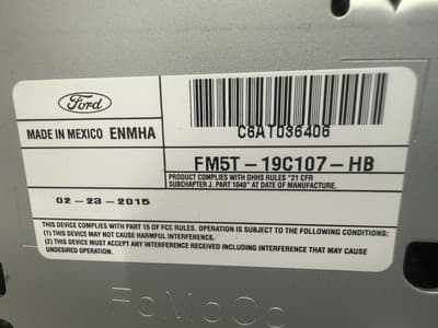 2012-2014 Ford Focus OEM Radio CD MP3 Player W/Display CM5T-19C107- HD FO305AU - Thumbnail 6