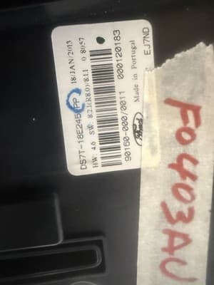 2013 Ford Fusion Sony Audio Climate Control Face plate OEM DS7T-18E245-PP FO405A - Thumbnail 5