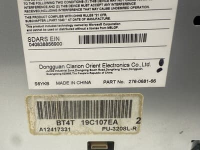 2011 11 FORD EDGE MKX radio audio cd player receiver mp3 BT4T-19C107-EB OEM - Thumbnail 5