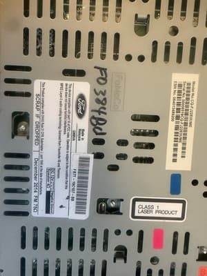 2015-2016 Ford Fusion Single CD Player AM FM Radio Receiver FS7T-19C107-BB OEM - Thumbnail 5