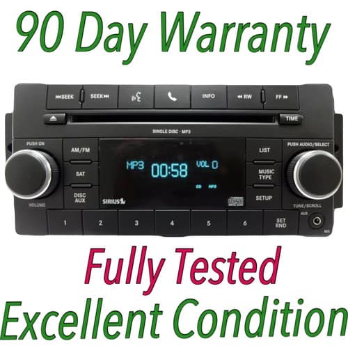 2007 - 2011 Jeep Dodge Chrysler RAM RES Radio CD Player AUX 05091115AC CH121U - Image 1