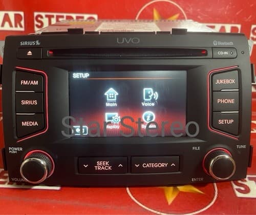 12 13 Kia Sorento Radio CD Player Bluetooth Sirius MP3 Touchscreen Stereo UVO - Thumbnail 3