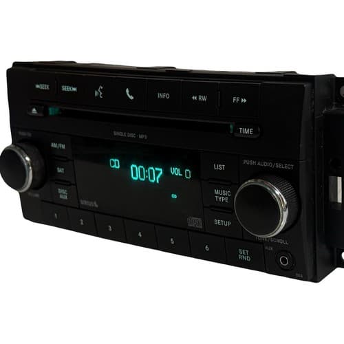 2007 - 2011 Jeep Dodge Chrysler RAM RES Radio CD Player AUX 05091115AC CH121U - Thumbnail 4