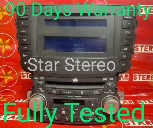 04-06 ACURA TL 6CD Radio CLIMATE CONTROL 39050-SEP-A1; 39100-SEP-A011 OEM AC115U - Image 1