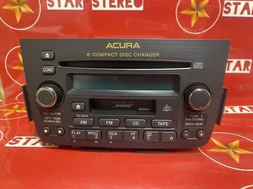 2003-2004 Acura MDX 6 Disc CD FM AM Cassette Receiver 39100-S3V-A340 OEM AC118U - Thumbnail 2
