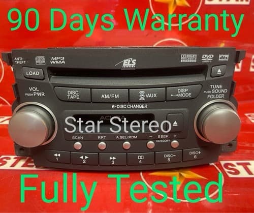 2007-08 Acura TL AM FM XM Cassette 6 Disc CD DVD 39100-SEP-A500 Opt 1TB4 AC124U - Image 1