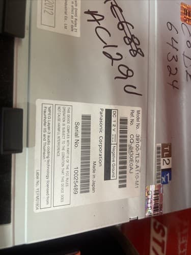 2011-2014 Acura TSX AM FM SAT Radio CD Player 39100-TL2-A110-M1 1XA9 AC129U - Thumbnail 5